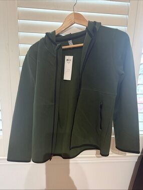 Joe Fresh Olive Green Hooded Zip-Up Jacket